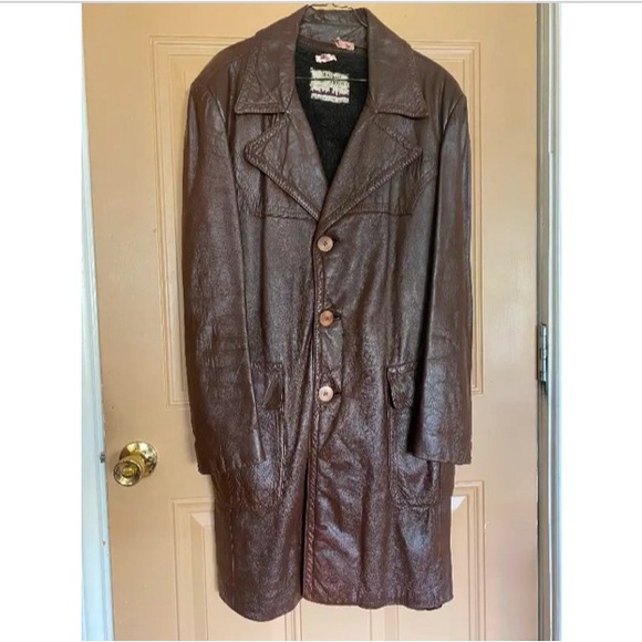 Men’s Leather Coat - Picture 1 of 4